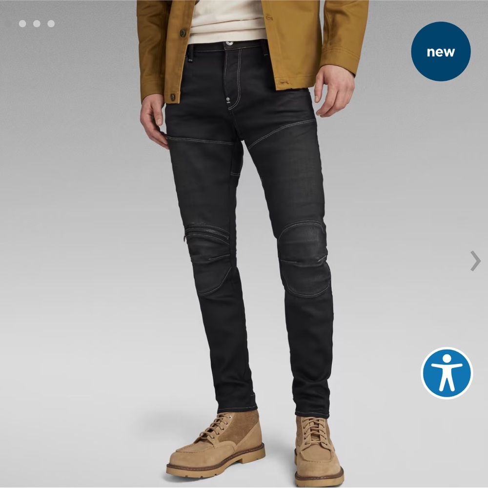 G-Star 5620 3D zip knee skinny size 40/34